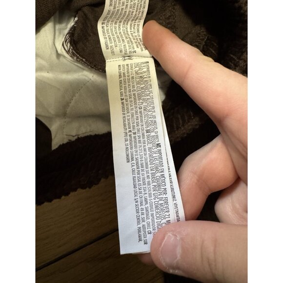 Forever 21 Corduroy Pants Women Size Medium Flared Leg Chocolate Boho Hippie NWT - Picture 15 of 16